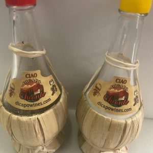 Imported Chianti Wicker Bottle Salt and pepper shakers